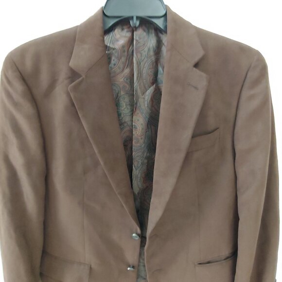 Ralph Lauren Mens Brown 2 Button Polyester Blazer Sz 38R - Picture 2 of 9